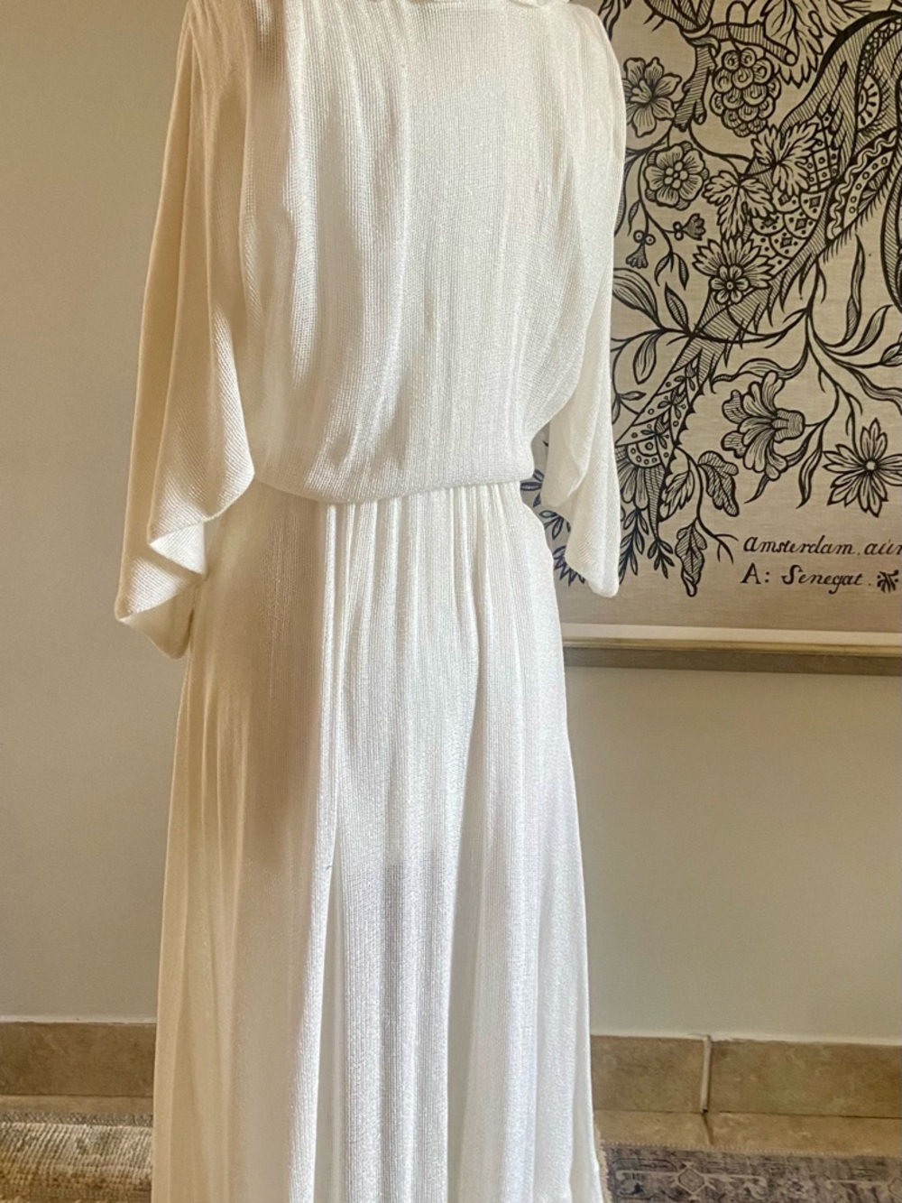 Vintage Sybil white tweed dress - Picture 5 of 11